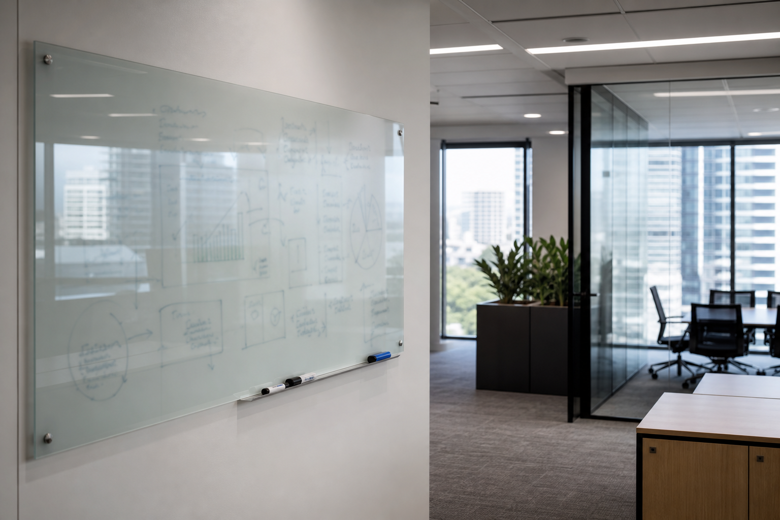 Strategy planning session in an office