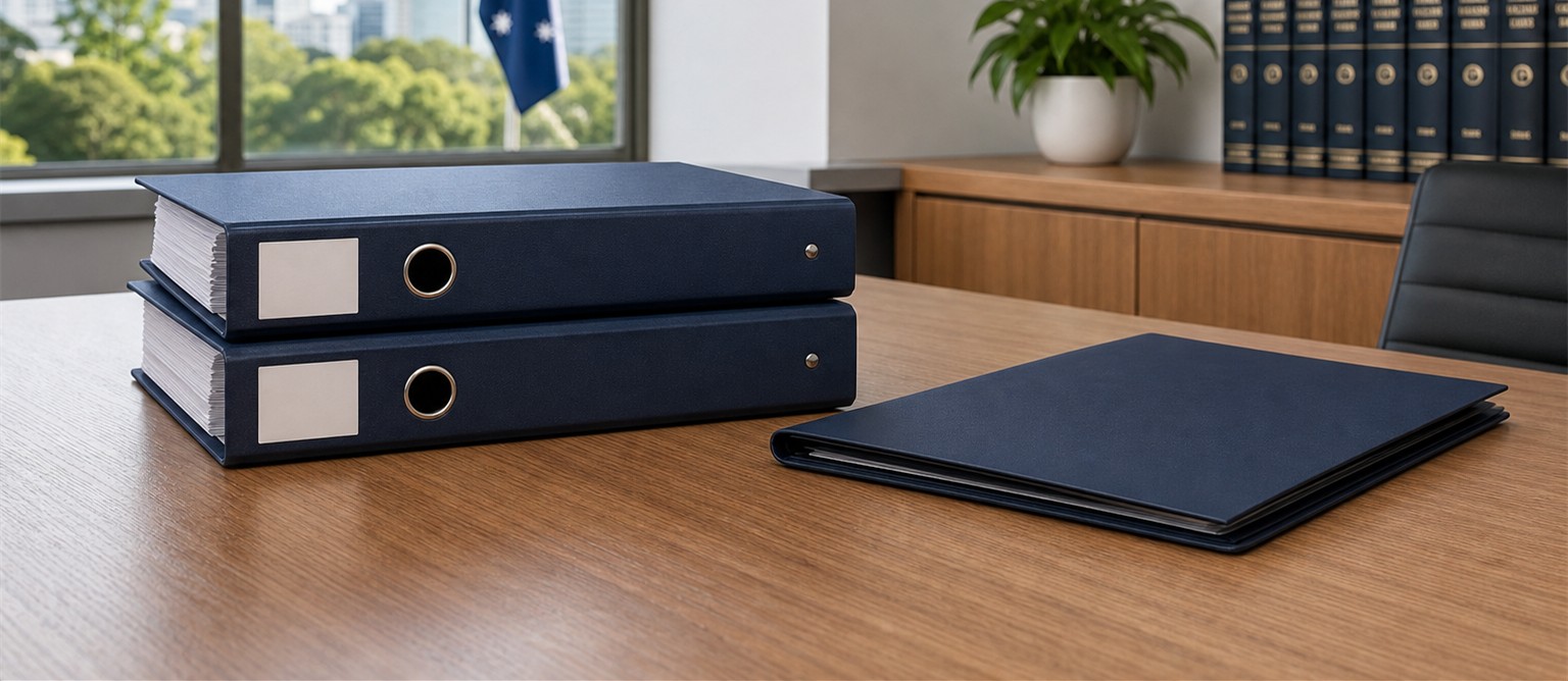 Signed scope letter and fee schedule folder