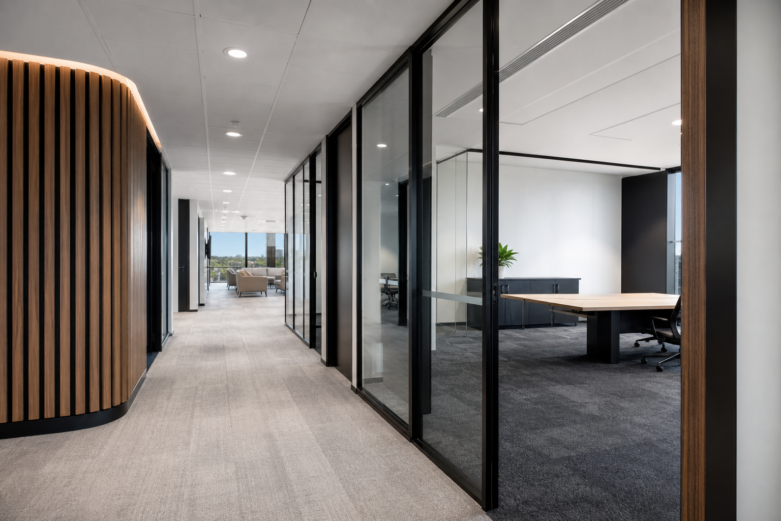 Burwood commercial suite corridor interior