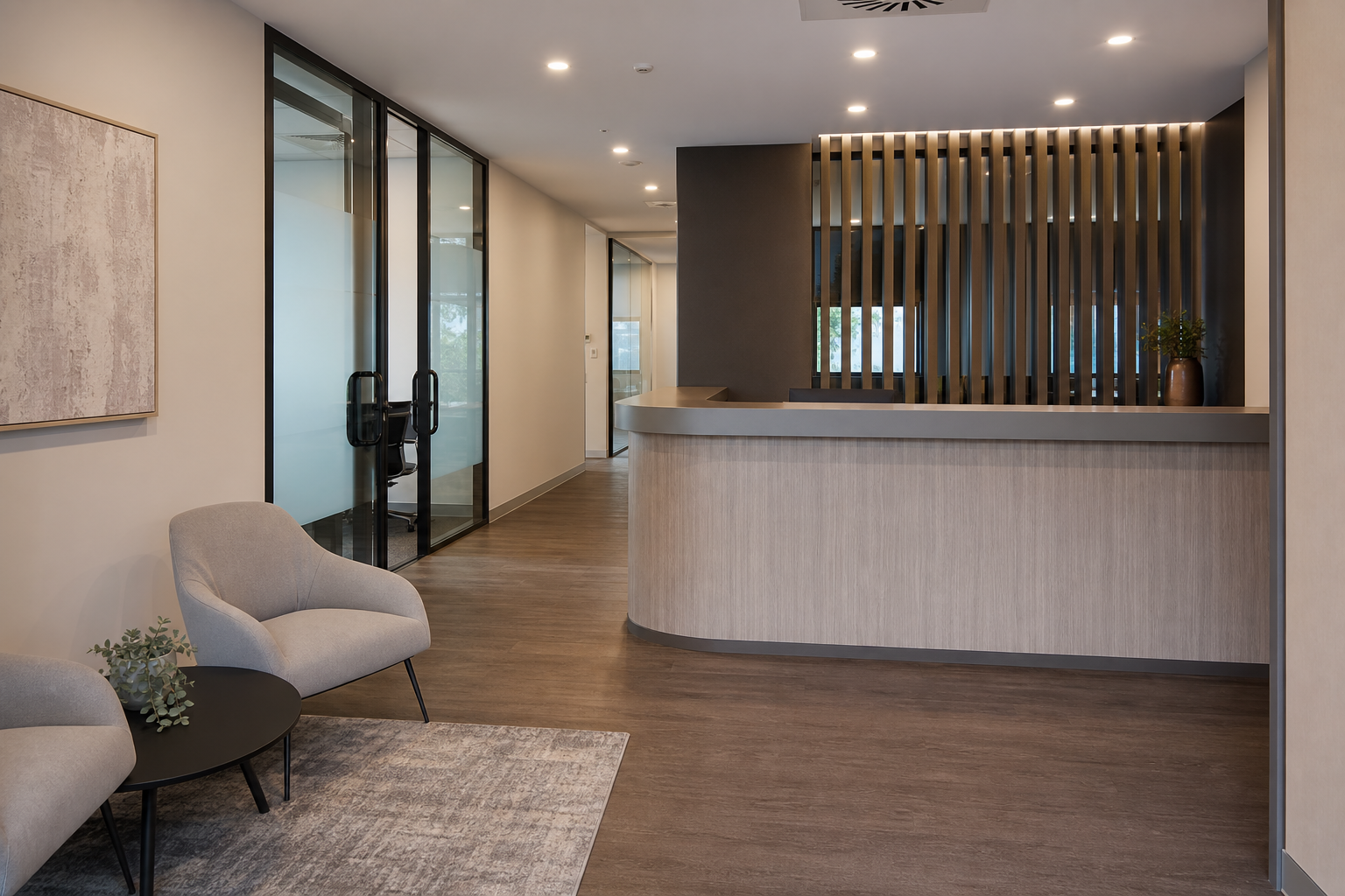 Professional office environment in Burwood business district