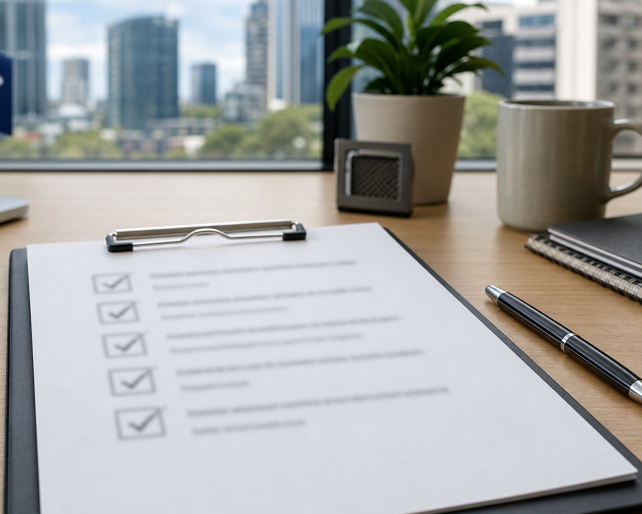 Phase sign-off sheet with client initials