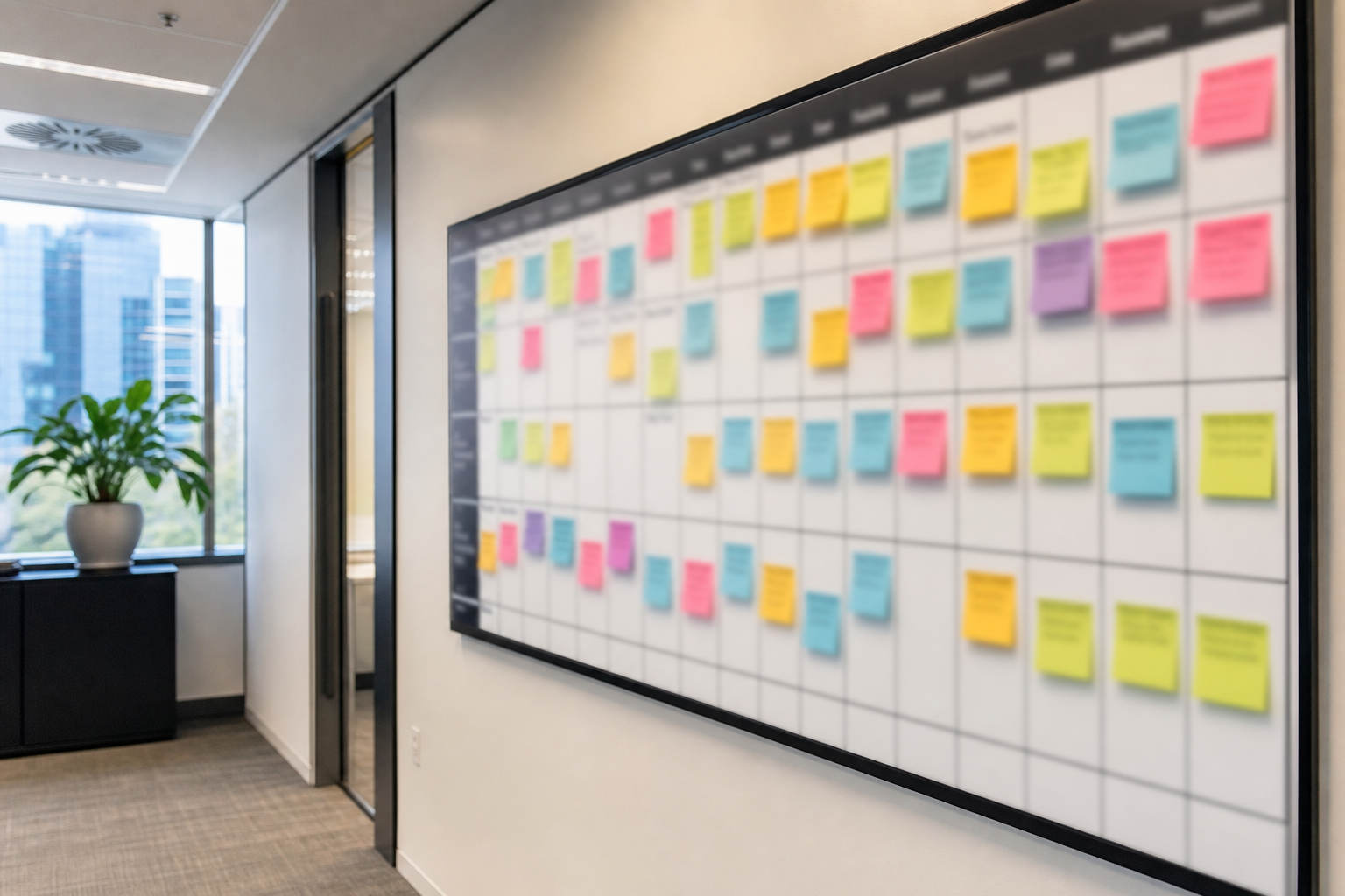 Shipping timeline whiteboard