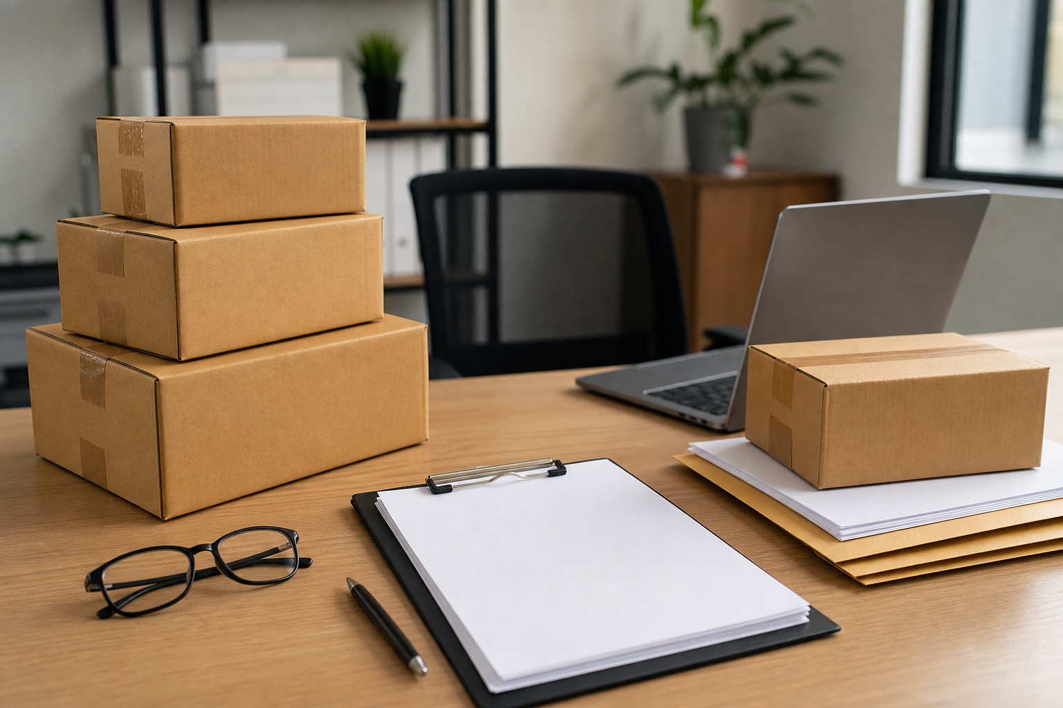 Trade documentation workspace in an office